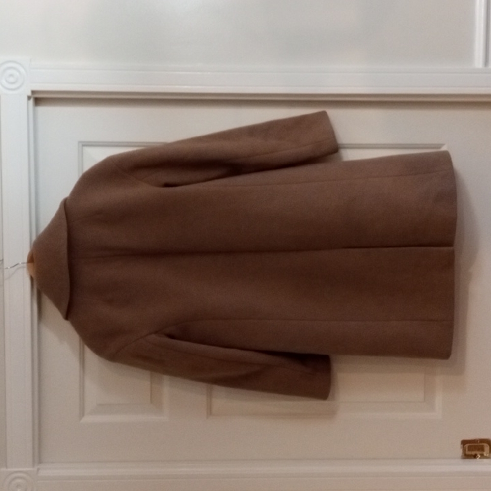 J. Crew 100% Camel Hair Tan Women's Coat Jacket XS fits like Small - Medium - Picture 6 of 12